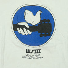Load image into Gallery viewer, Vintage Woodstock III Tired But Still Wired Joplin, Hendrix 1990 Festival T Shirt 90s White M
