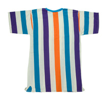 Load image into Gallery viewer, Vintage NIKE Air Spell Out Striped T Shirt 80s 90s Multicolor M
