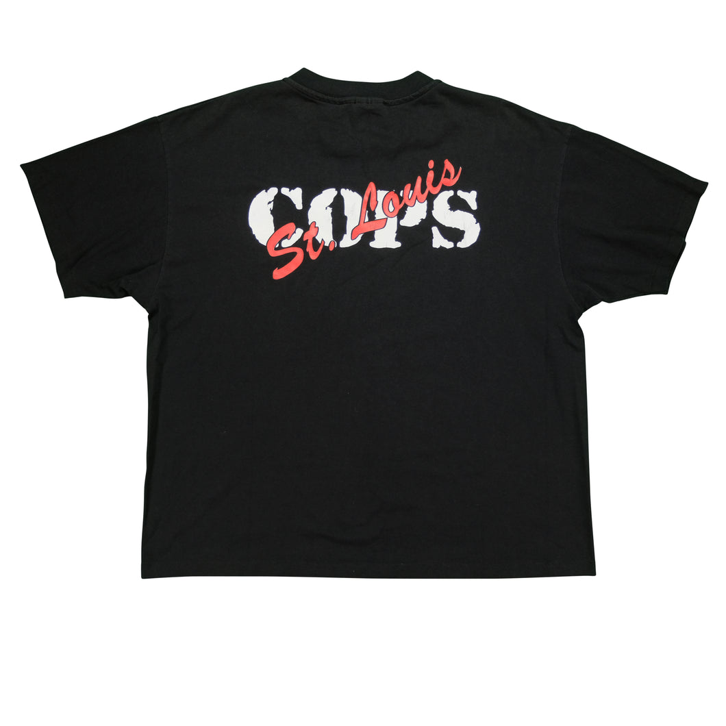 Vintage COPS TV Show Filmed in St. Louis T Shirt 90s 2000s Black XL