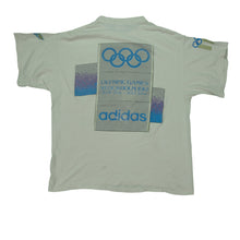 Load image into Gallery viewer, Vintage ADIDAS Stockholm 1912 Munich 1972 Olympic Games T Shirt 80s 90s White M
