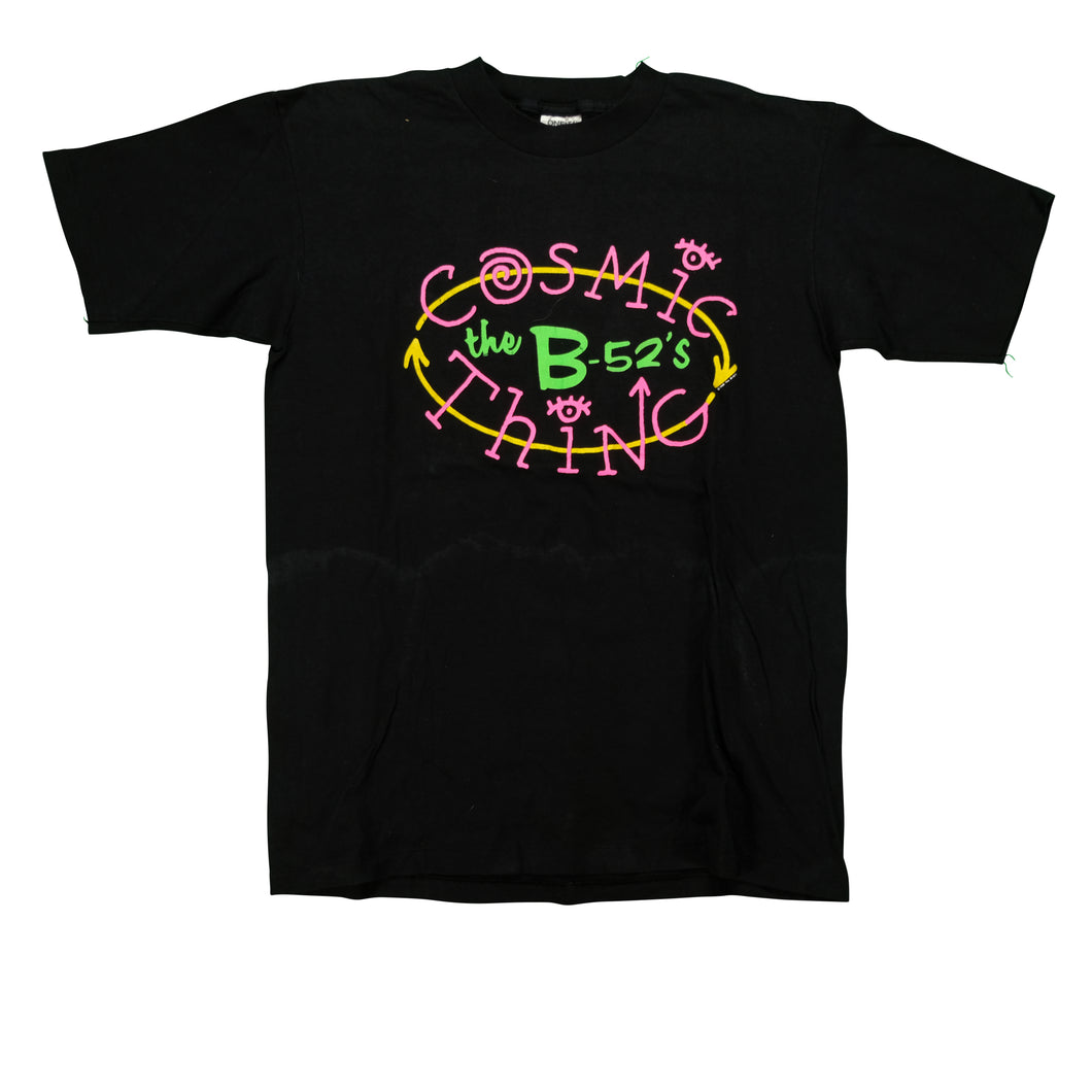 Vintage The B-52's Cosmic Thing 1989 Album T Shirt 80s Black XL