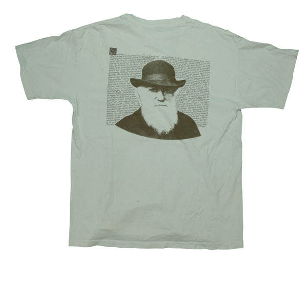 Vintage Charles Darwin T Shirt 90s White