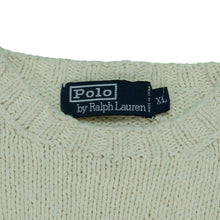 Load image into Gallery viewer, Vintage POLO RALPH LAUREN RL 67 USA Flag Standing Bear Sweater 90s White XL
