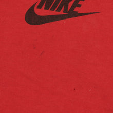 Load image into Gallery viewer, Vintage NIKE P.L.A.Y. Participate In The Lives of America&#39;s Youth Spell Out Swoosh T Shirt 80s 90s Red L
