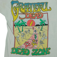 Load image into Gallery viewer, Vintage Grateful Dead Skeleton Bear Dead Zone Tour T Shirt 90s White

