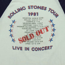 Load image into Gallery viewer, Vintage Rolling Stones Stadium Dragon 1981 Raglan T Shirt 80s White Black XL
