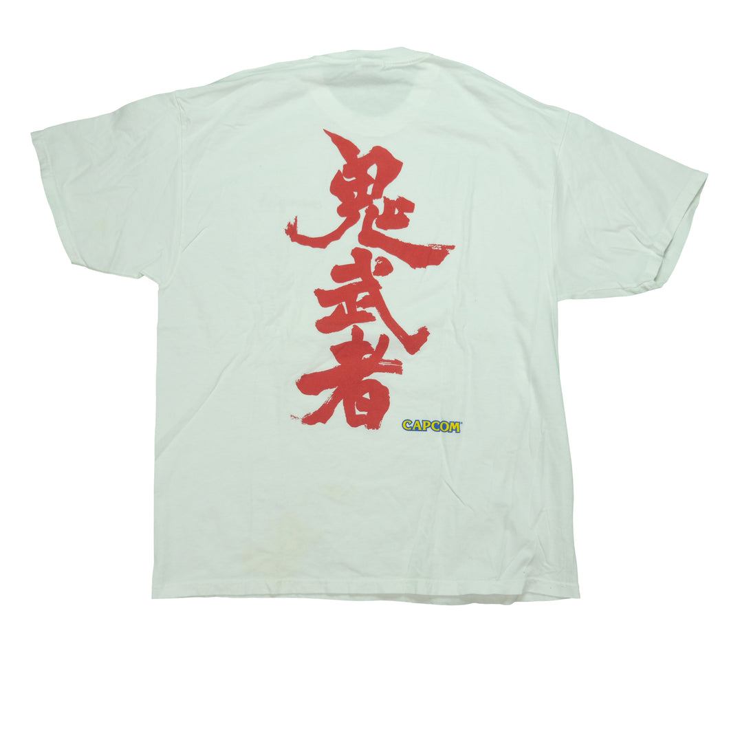 Vintage Onimusha Warlords Capcom 2001 Video Game Promo T Shirt 2000s White XL