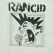 Load image into Gallery viewer, Vintage BROCKUM Rancid Give &#39;Em The Boot 1994 Tour T Shirt 90s White XL
