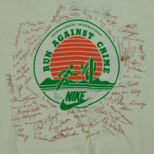 Load image into Gallery viewer, Vintage 1983 Nike Run Against Crime Spell Out Swoosh Tee
