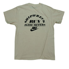Load image into Gallery viewer, Vintage Pacific Marine Society Shipwreck 10K Run Sponsored by Nike Spell Out Swoosh Tee
