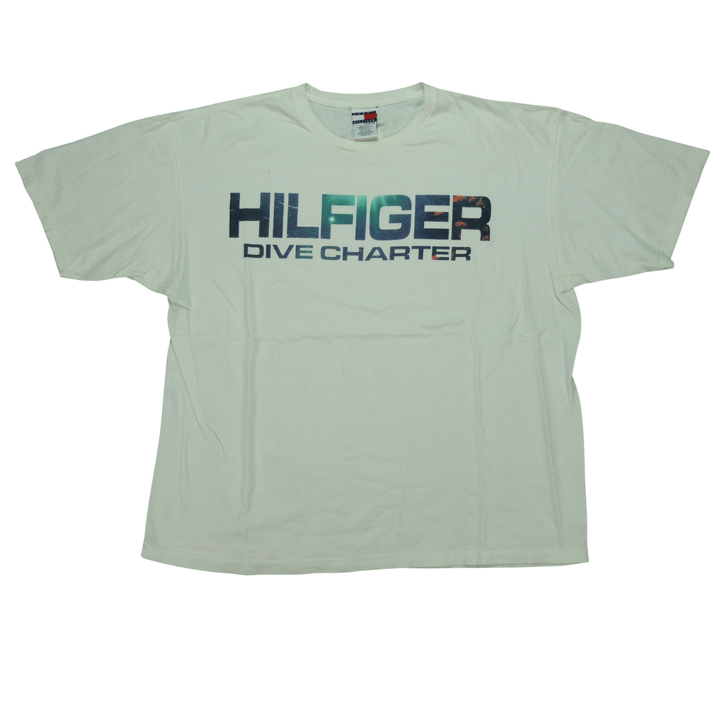 Vintage Tommy Hilfiger Dive Charter Spell Out Tee