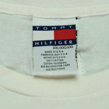 Load image into Gallery viewer, Vintage TOMMY HILFIGER Dive Charter Spell Out T Shirt 90s White 2XL
