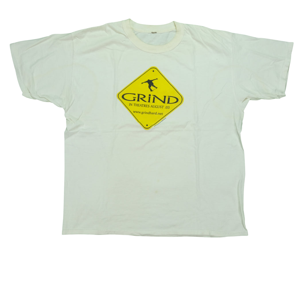 Vintage Grind Skater 2003 Film Promo T Shirt 2000s White