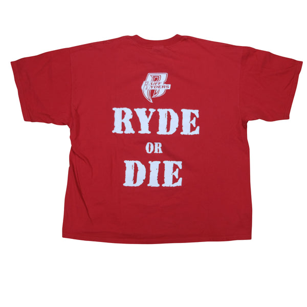 Vintage DMX Ruff Ryders Ryde or Die T Shirt 2000s Red 2XL