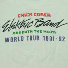 Load image into Gallery viewer, Vintage ONEITA Chick Corea Elektric Band Beneath The Mask Album 1991-92 Tour Art T Shirt 90s White L

