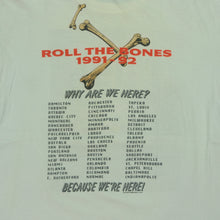 Load image into Gallery viewer, Vintage SPORTSWEAR Rush Roll The Bones Album 1991-92 Tour T Shirt 90s White XL
