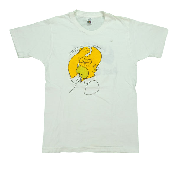 Vintage The Simpsons Homer Simpson Just Doh It Nike Swoosh Parody T Shirt 90s White M