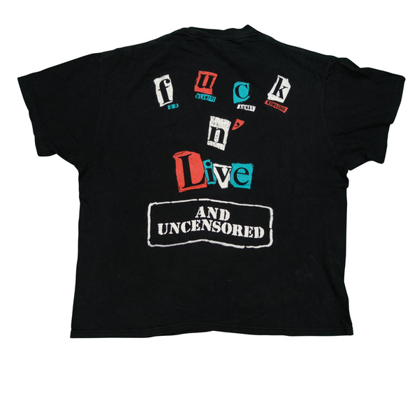 Vintage BROCKUM Van Halen Fuck n' Live 1991 Tour T Shirt 90s Black XL