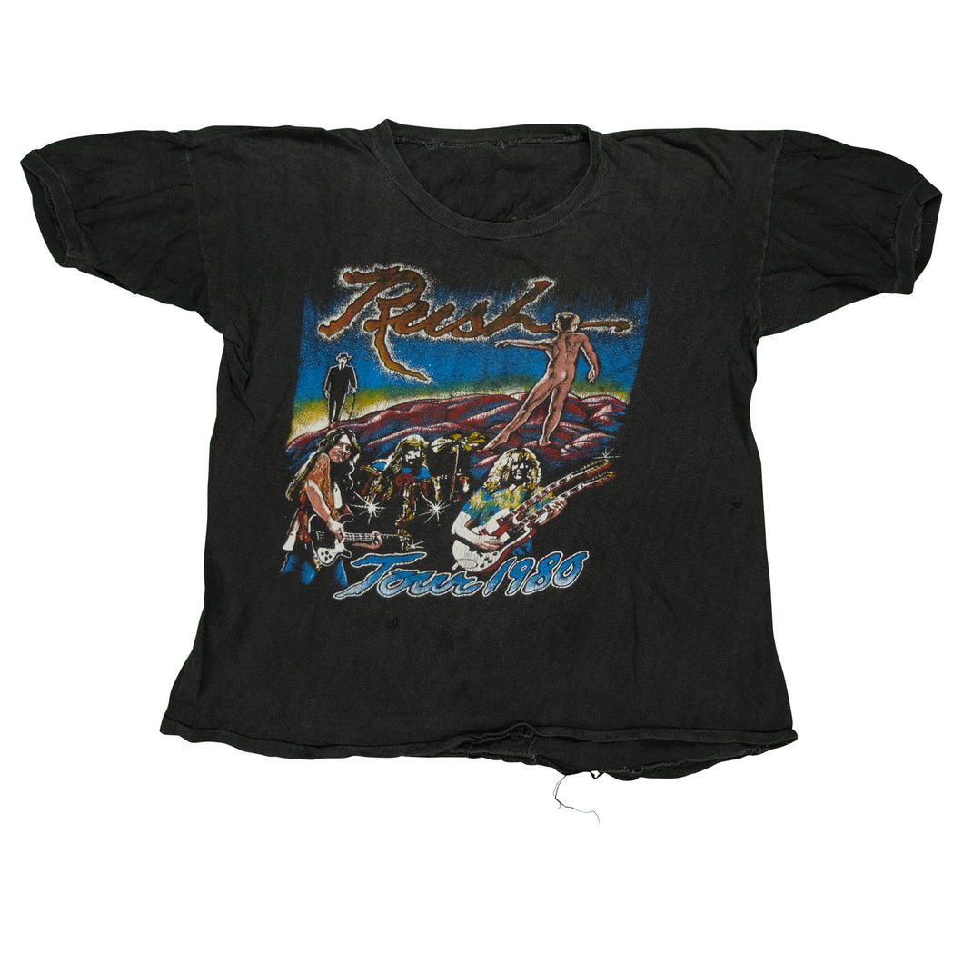 Vintage Rush 1980 Tour T Shirt 80s Black