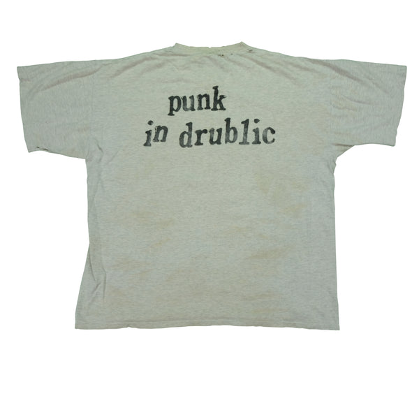 Vintage BROCKUM NOFX Punk in Drublic Album 1994 Tour T Shirt 90s Gray XL
