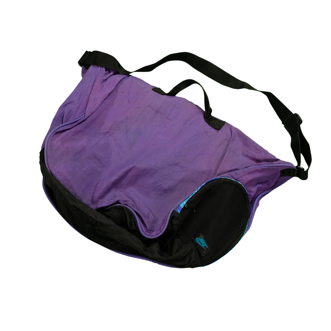Vintage NIKE Spell Out Swoosh Shoulder Bag 80s 90s Purple
