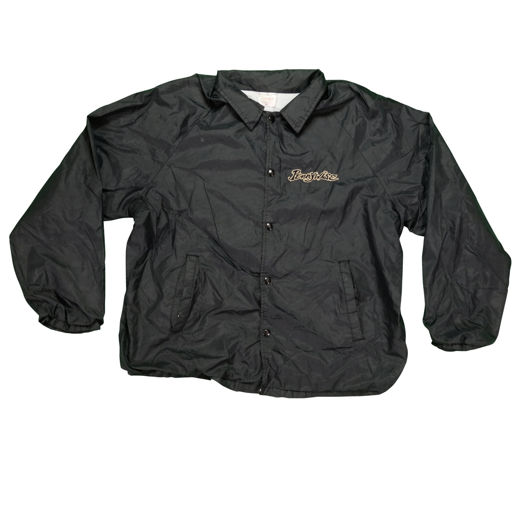Vintage AUBURN SPORTSWEAR Pennywise Rock Band Coaches Jacket 90s Black XL
