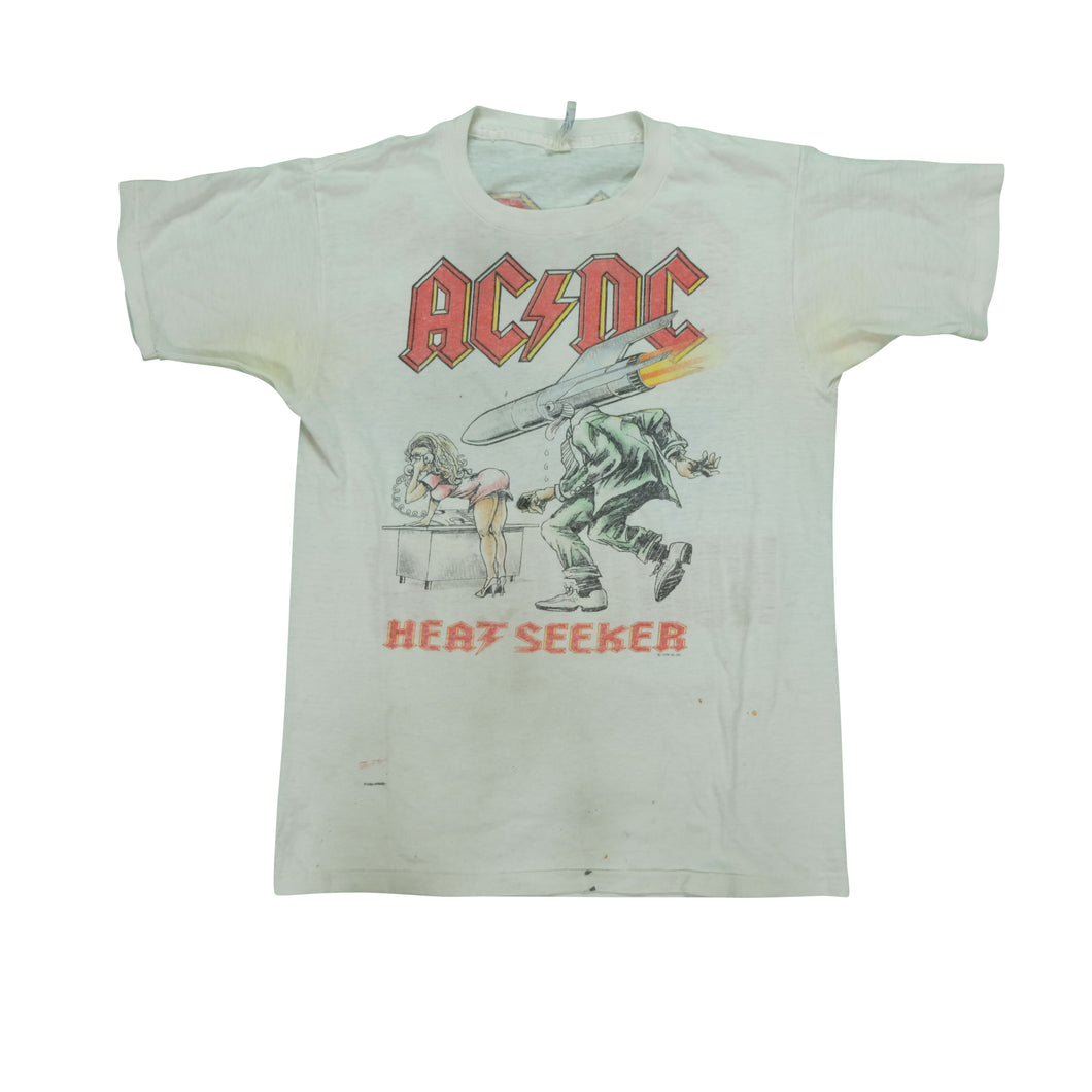 Vintage AC/DC Heatseeker 1988 Tour T Shirt 80s White M