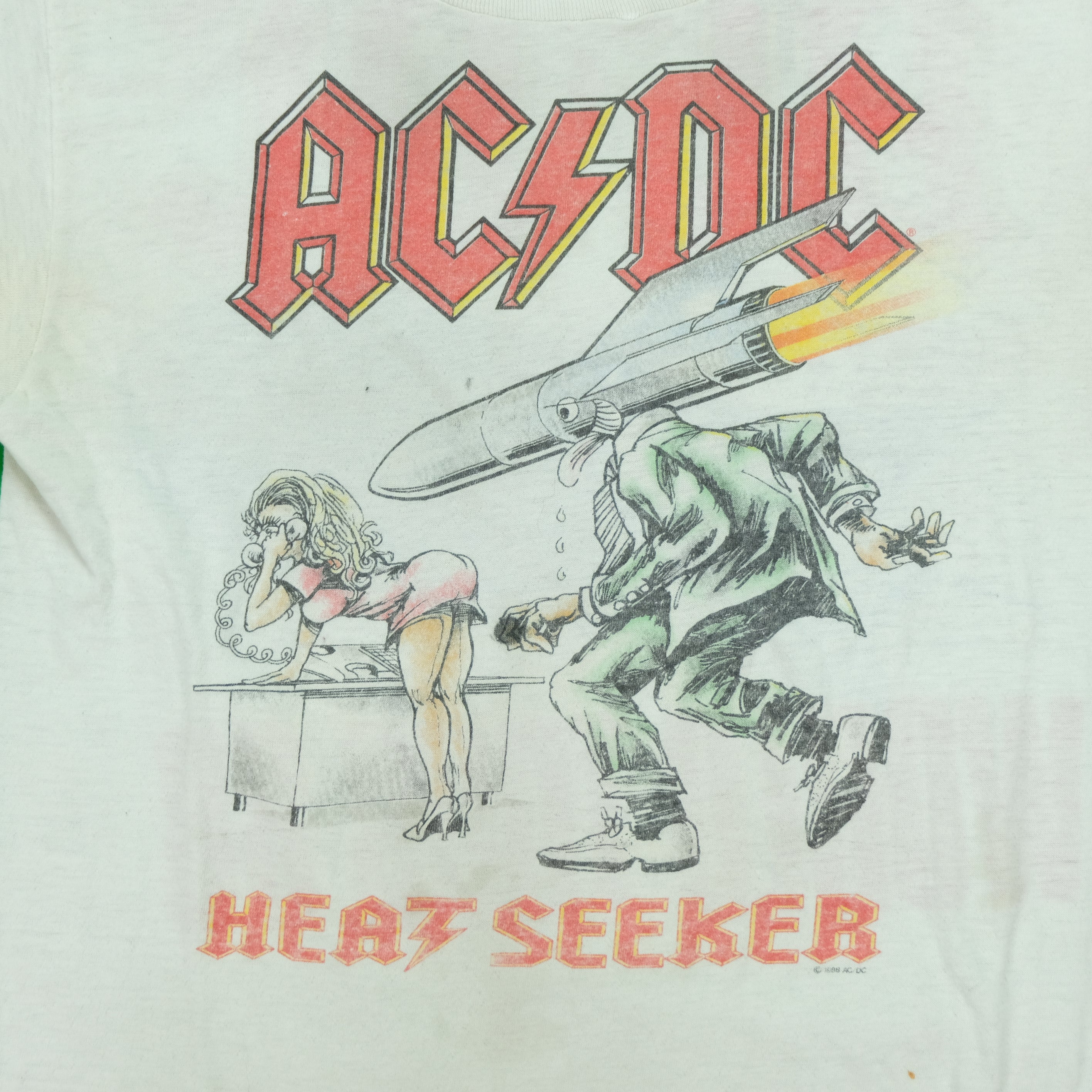 Vintage 1988 AC DC Heatseeker Tour Tee Reset Vintage Shirts BUY SELL TRADE St. Louis Kansas City Reset Web Store