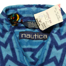 Load image into Gallery viewer, Vintage NAUTICA Aztec Tribal Print Button Front Shirt 90s Blue NWT M

