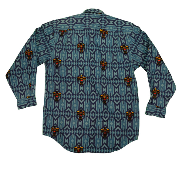 Vintage Nautica Aztec Tribal Print Button Front Shirt NWT