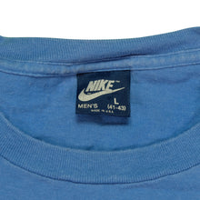 Load image into Gallery viewer, Vintage NIKE Spell Out Swoosh Long Sleeve T Shirt 80s Blue L
