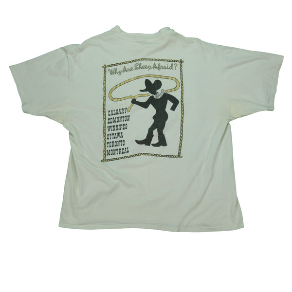 Vintage Pearl Jam Why Are Sheep Afraid? 1993 Tour T Shirt 90s White