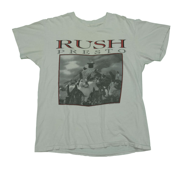 Vintage Rush Presto Album 1990 Tour T Shirt 90s White XL