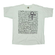 Load image into Gallery viewer, Vintage Prince Love Sex Liberty Jam of the Year 1997-1998 Tour T Shirt 90s White XL
