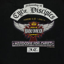 Load image into Gallery viewer, Vintage LIVING EPISTLES Heavenly Divine Son Harley Davidson Religious Parody Biker 1994 T Shirt 90s Black 2XL

