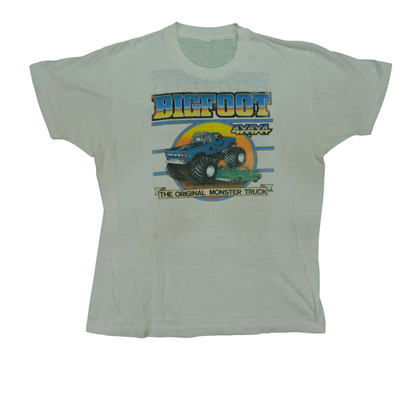 Vintage Bigfoot The Original Monster Truck The Legend T Shirt 80s 90s White