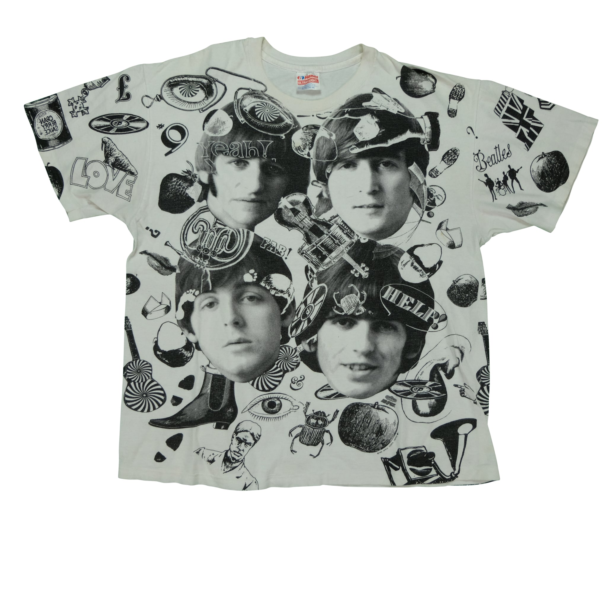 Vintage 1991 The Beatles All Over Print Tee by Winterland | Reset