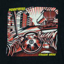 Load image into Gallery viewer, Vintage Pennywise Straight Ahead 1999 Album Epitaph Records T Shirt 90s Black XL
