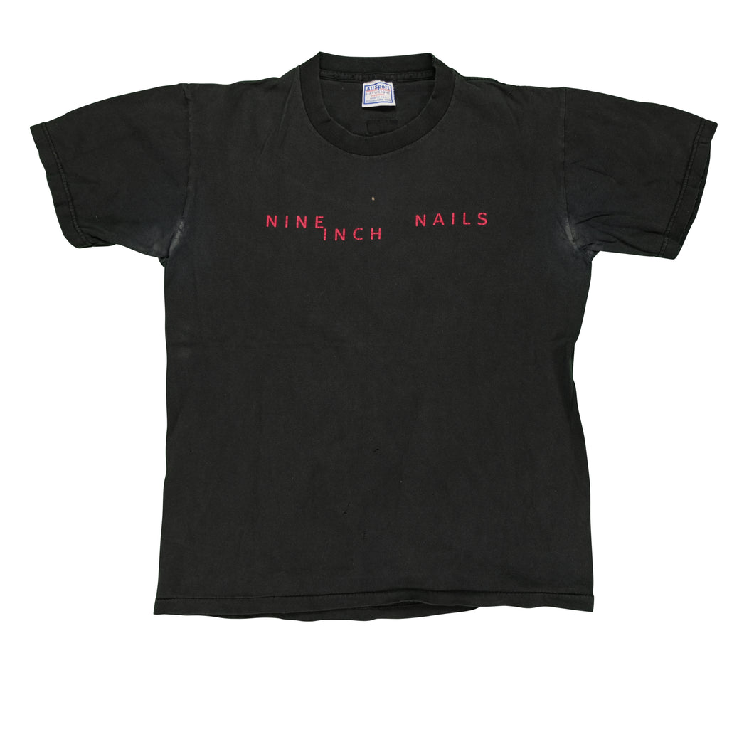 Vintage Nine Inch Nails Nothing Tried To Save Myself But Myself Keeps On Slipping Tee on All Sport