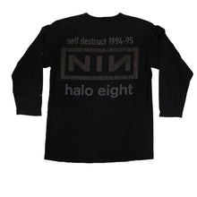Load image into Gallery viewer, Vintage Nine Inch Nails NIN The Downward Spiral Halo Eight 1994-95 Album Tour Long Sleeve T Shirt 90s Black L
