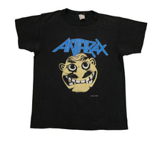 Load image into Gallery viewer, Vintage SHIRT-TEX Anthrax Rock Band Not Man 1988 Tour T Shirt 80s Black L
