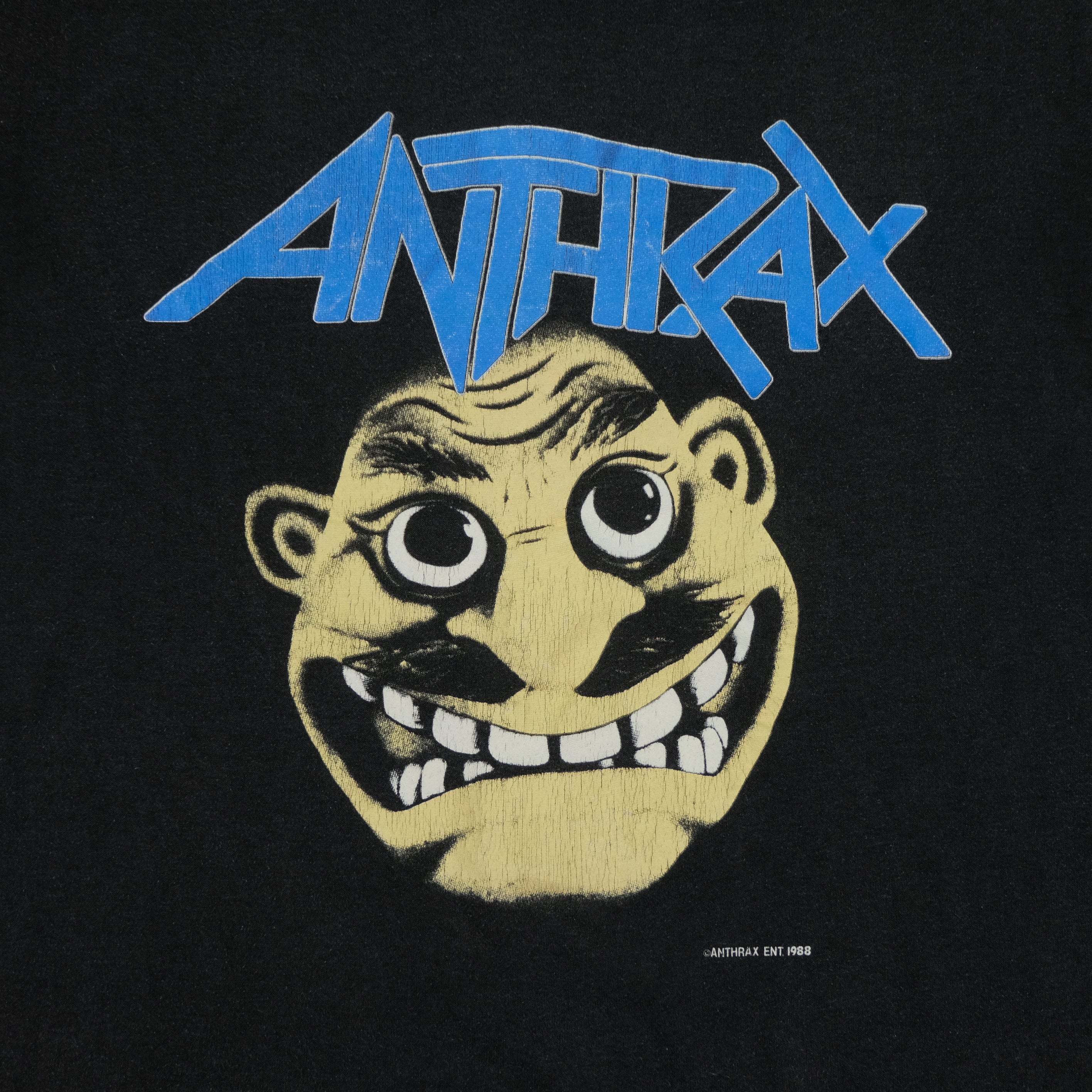 Vintage 1988 Anthrax Rock Band Not Man Tour Tee on Shirt-Tex
