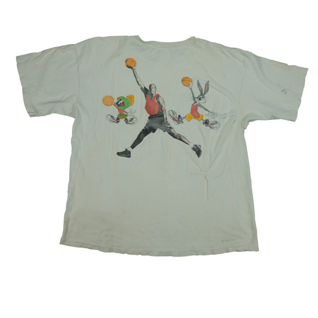 Vintage 1993 Nike Aerospace Michael Jordan Looney Tunes Marvin The Martian Bugs Bunny Basketball Tee