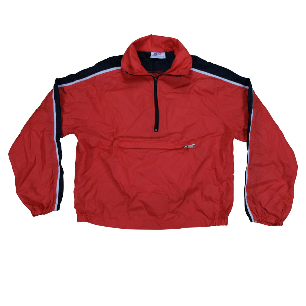 Vintage NIKE Sportswear Packable Windbreaker Jacket 70s 80s Red Black White M