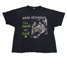 Load image into Gallery viewer, Vintage Dead Kennedys Too Drunk To Fuck 1995 Tour T Shirt 90s Black

