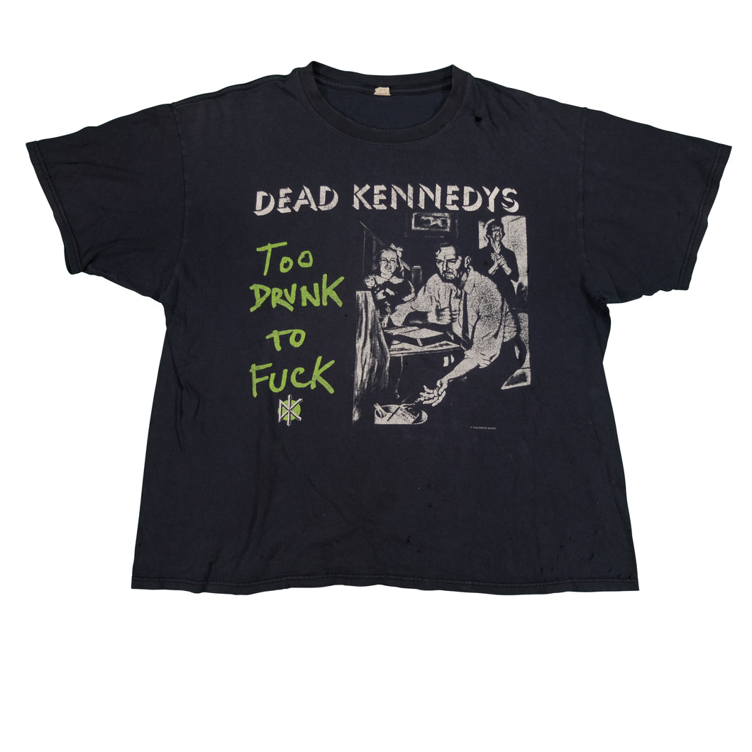 Vintage Dead Kennedys Too Drunk To Fuck 1995 Tour T Shirt 90s Black