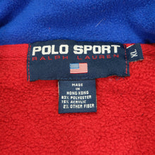 Load image into Gallery viewer, Vintage Polo Sport Ralph Lauren USA Flag Patch Spell Out Fleece Sweatshirt
