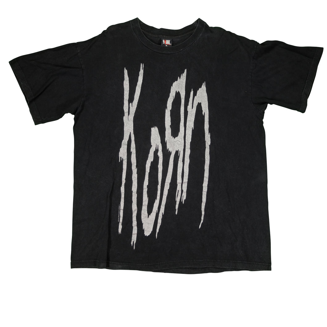Vintage GIANT Korn Life Is Peachy 1996 Album Tour T Shirt 90s Black XL