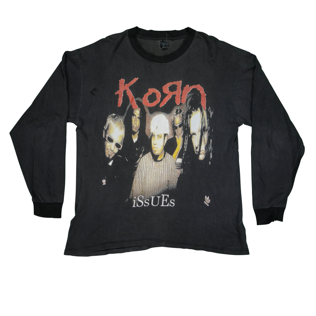 Vintage Korn Issues 1999 Album Tour Long Sleeve T Shirt 90s Black