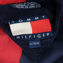 Load image into Gallery viewer, Vintage TOMMY HILFIGER Spell Out Flag Reversible Sailing Jacket 90s Red Navy Blue XL
